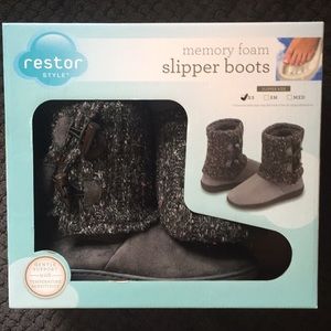Restor memory foam slipper boots size XS 5-6
